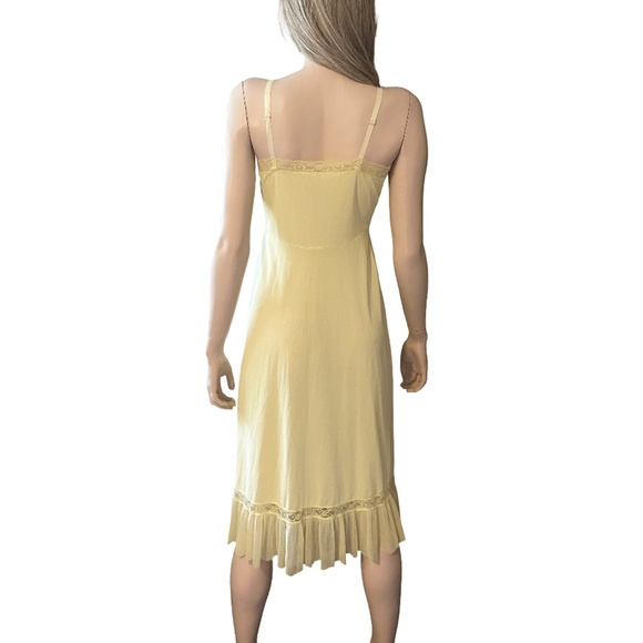 Luxite by Kayser Pinup Bombshell Lacy Full Slip Pleated Nylon Chiffon Vintage - Picture 15 of 16